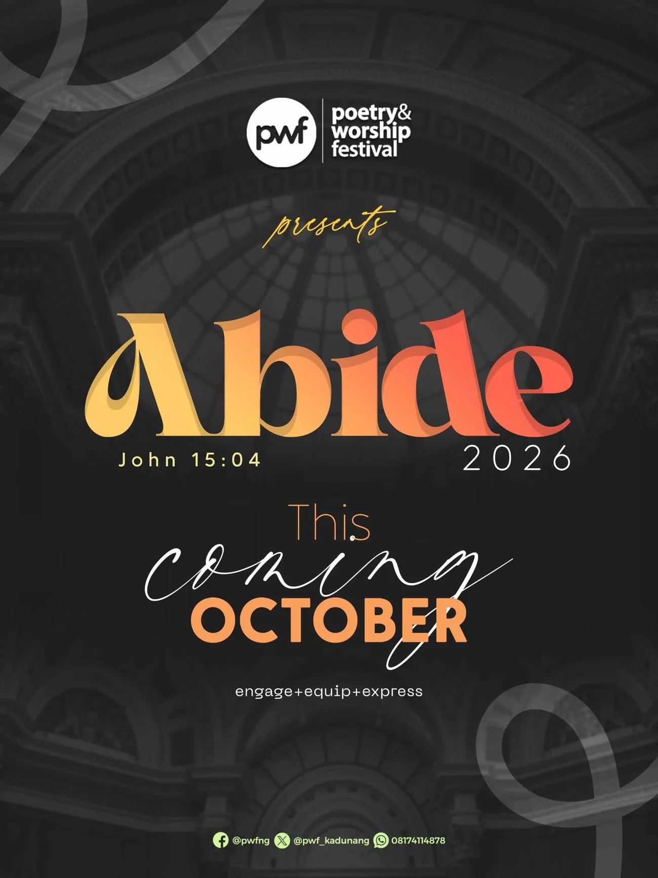 ABIDE 2026 coming October promotional artwork