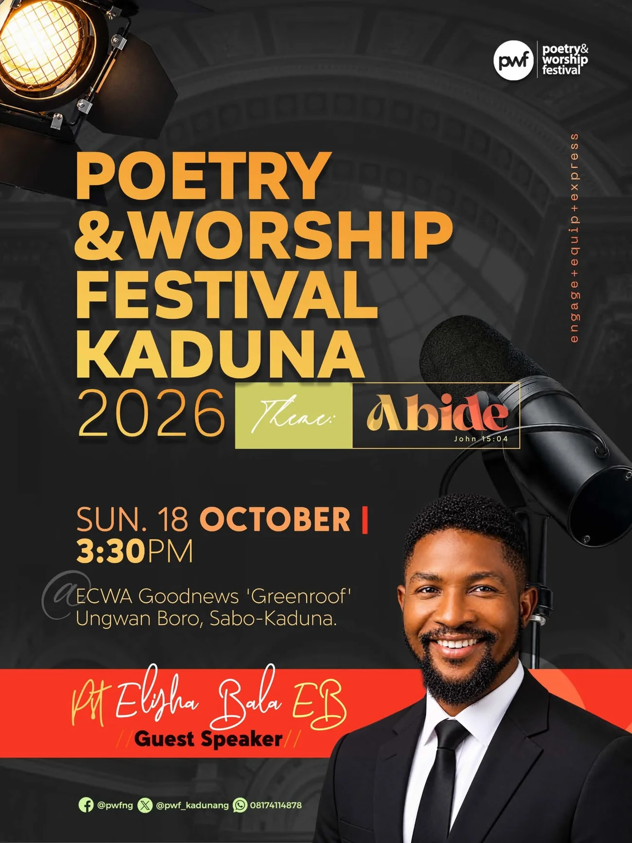 Pastor Elisha Bala ABIDE 2026 guest speaker poster